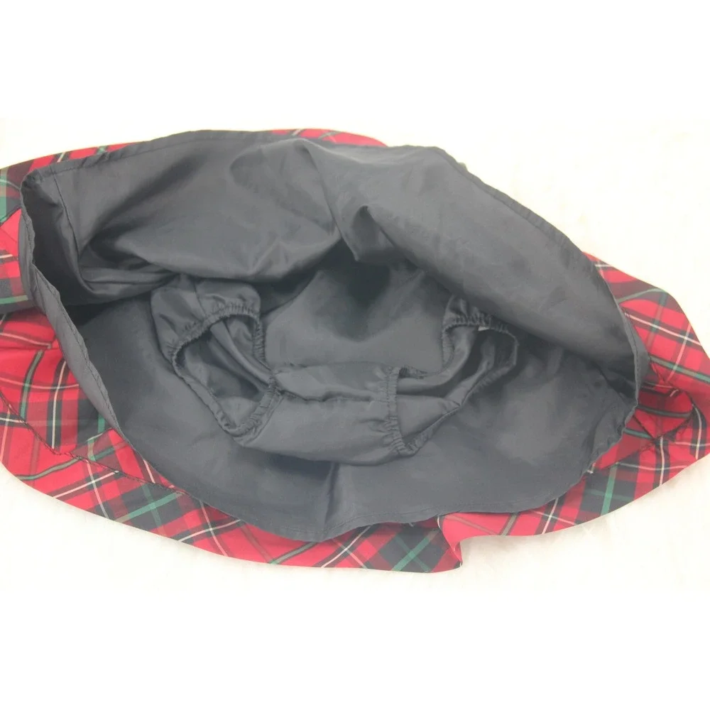 Ralph Lauren Baby Girls Tafetta Skirt Size 12 Months Holiday Red Plaid Lined #13
